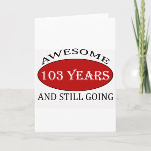 Cartão 103 years old birthday designs