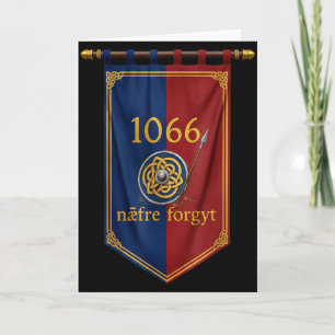 Cartão 1066 Naefre Forgyt Nunca Esquecer Viking Inglaterr