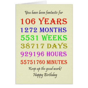 Cartão 106.º Aniversário — Marcos