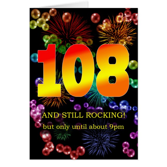 Cartão 108.º Aniversário Ainda Fogando (Frente)