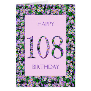 Cartão 108.º Aniversário das Margaridas Roxas