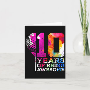 Cartão 10 Anos De Espantoso Golfe 10º Aniversário