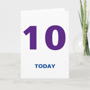 Cartão 10 Anos Hoje Aniversário