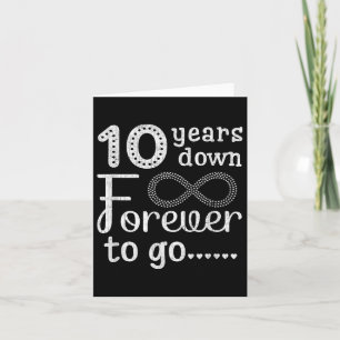 Cartão 10 Anos Para Ir Mais Bonito 10º Casamento Anni