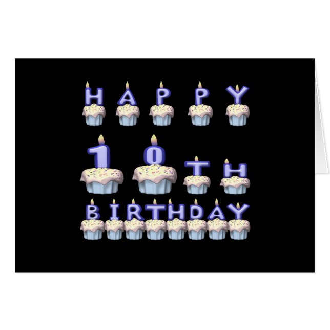 Cartão 10 anos velho (Frente Horizontal)