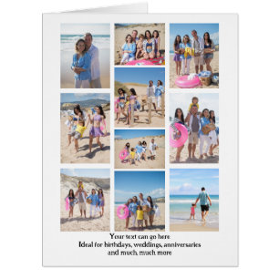 Cartão 10 Colagem de Fotos e Texto Personalizado