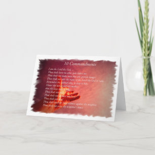 Cartão 10 Commandments Greeting Card