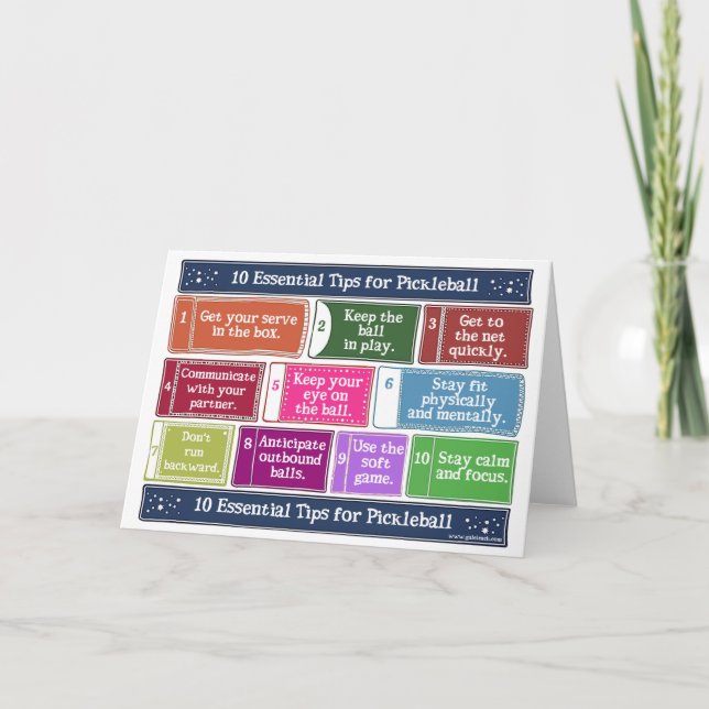 Cartão 10 dicas essenciais para a seleção (Frente)