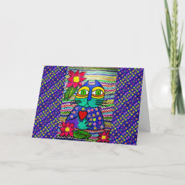 Cartão 10 - Kisa the cat Greeting Card