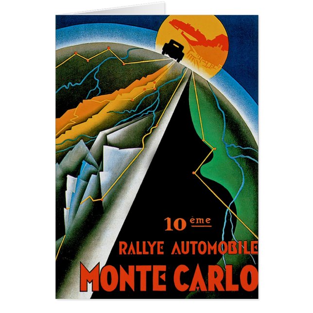 Cartão 10o Reunião de Monte - Carlo do automóvel (Frente)