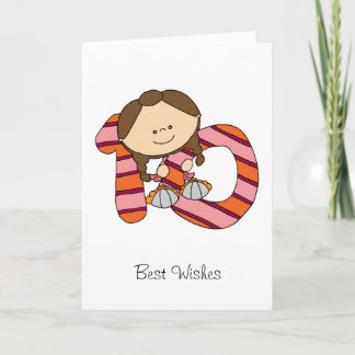 Cartão 10th Birthday - Greetings Card - Girl