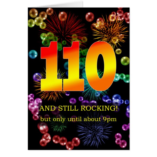 Cartão 110.º aniversário ainda em chamas (Frente)