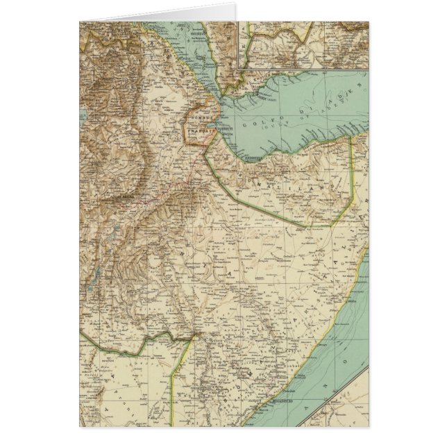 Cartão 11617 Eritreia, Etiópia, Somália (Frente)