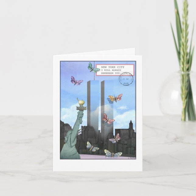 Cartão 11/9 - O World Trade Center durante o dia (Frente)