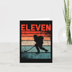 Cartão 11 Aniversário De Hóquei No Gelo De 11 Anos