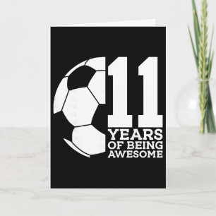 Cartão 11 Anos de Ser Incrível no Futebol 11º Aniversário