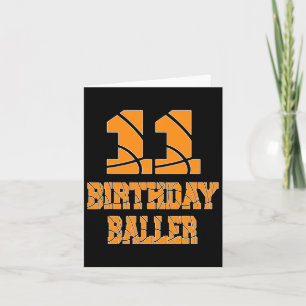 Cartão 11 Birthday Byller Boy 11 Anos de idade Bysketbyll