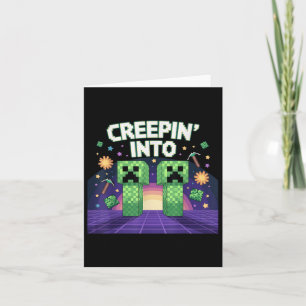 Cartão 11 Birthday Gamer Pixel Creepin" Em 11 Vídeo G