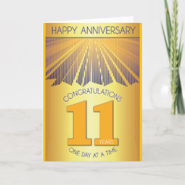 Cartão 11 Year Sober Anniversary | Golden Ray 12 Step