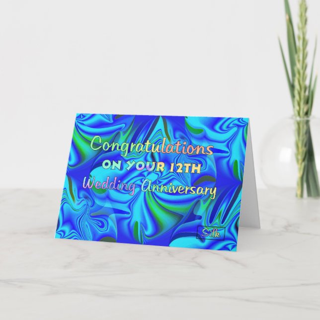 Cartão 12º Aniversário de Casamento (Frente)