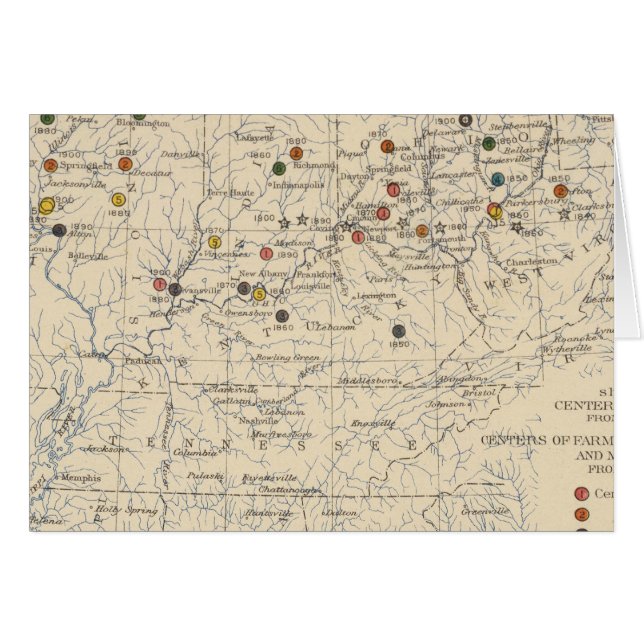 Cartão 126 Centros de população, fazendas (Frente Horizontal)