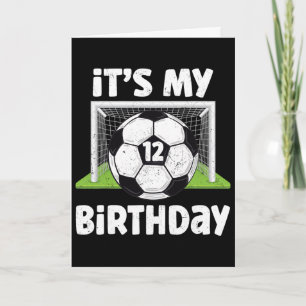 Cartão 12 Anos de Idade Futebol 12º Aniversário Jogador C