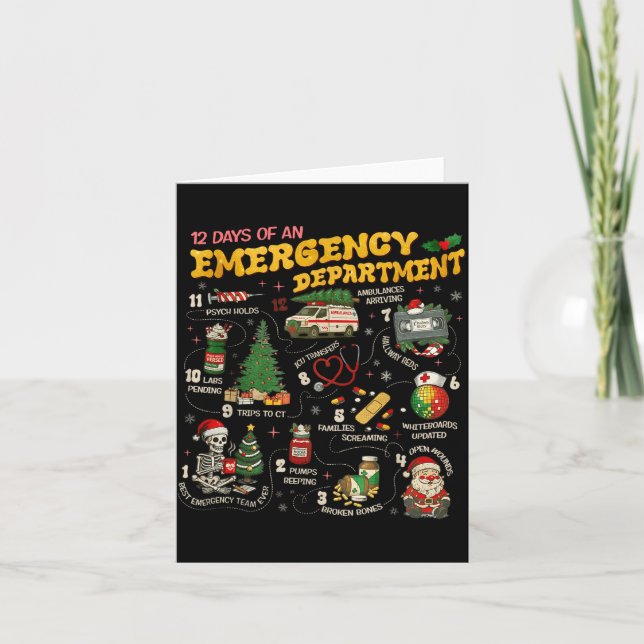 Cartão 12 Days Of An Emergency Department, Er Nurse Chris (Frente)