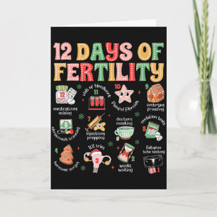 Cartão 12 Dias De Enfermeira De Fertilidade Ivf Natal Ob