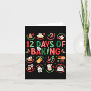 Cartão 12 Dias De Padaria Padeiro Natal Cozinheira Chef P