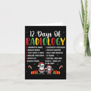 Cartão 12 Dias De Radiologia Xmas Rad Tech No Natal