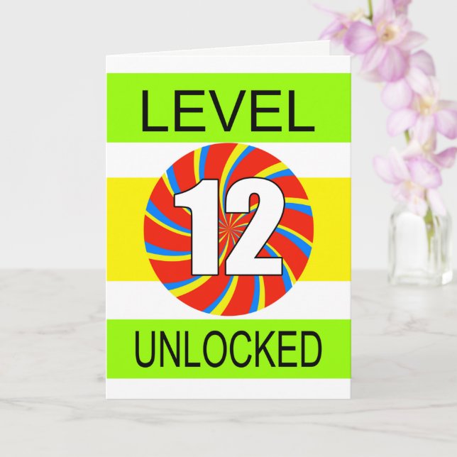 Cartão 12th Birthday Computer Gamer (Orquídea)