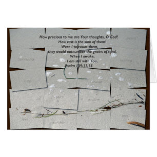 Cartão 139:17,18 do salmo