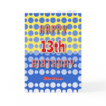 13 Birthday adicione name padrão círculos