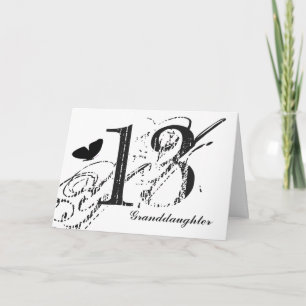 Cartão 13 de aniversário para uma neta, borboleta.