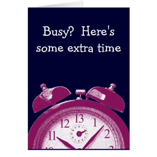 Cartão 13 horas vermelho (Frente)