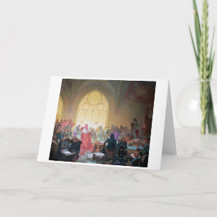 Cartão #13 O Rei Hospedeiro Jiri de Podebrady, Mucha