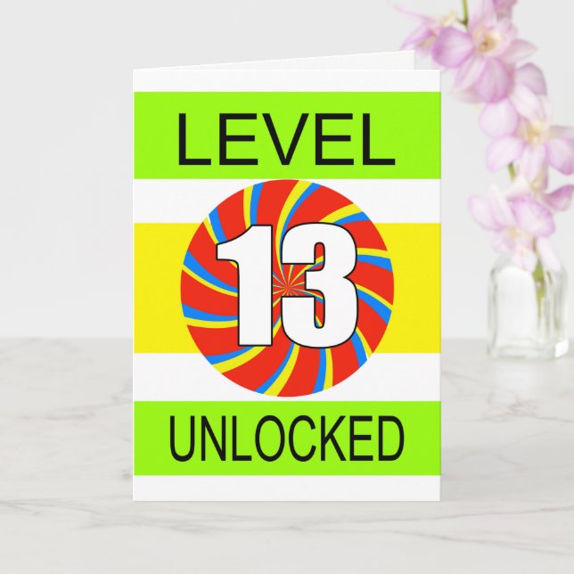 Cartão 13th Birthday Computer Gamer (Orquídea)