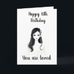 Cartão ****13th BIRTHDAY**** TO OUR "LOVELY YOUNG LADY"**<br><div class="desc">YOUR **LOVELY YOUNG LADY** WILL BE SO HAPPY TO RECEIVE THIS CARD FROM "YOU" on THAT ALL IMPORTANT *****13th**** BIRTHDAY AND WILL CHERISH IT FOR-EVER I AM SURE!  REMEMBER THOUGH,  YOU CAN "CHANGE THE AGE" IN A MATTER OF SECONDS IF NEEDED :)</div>