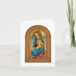 Cartão 1470 Botticelli Madona e Menino Entronizados