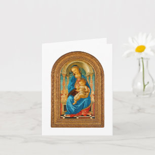 Cartão 1470 Botticelli Madona e Menino Entronizados