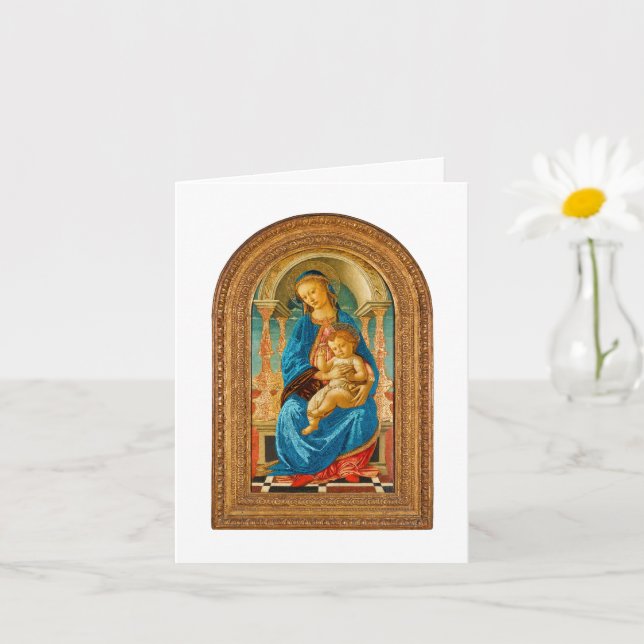 Cartão 1470 Botticelli Madonna and Child Enthroned  (Planta pequena)