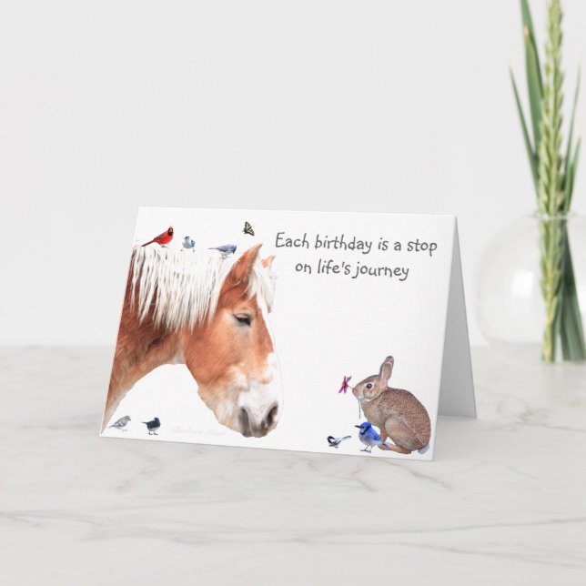 Cartão #14 Aniversário: Uma paragem na viagem da vida (Frente)