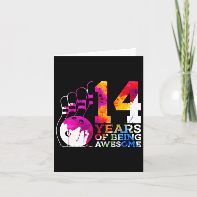 Cartão 14 Anos De 14 Incrível No Aniversário (Frente)