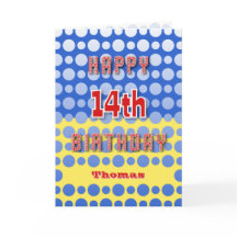 14 Birthday adicione name padrão círculos