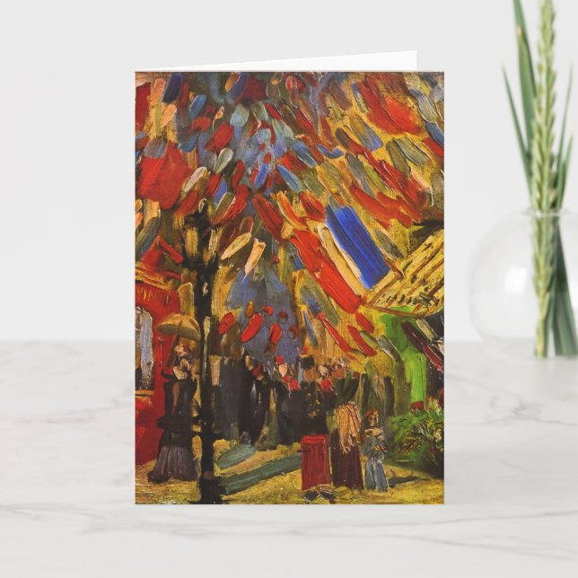 Cartão 14 de julho celebração em belas artes de Paris Van (Frente)