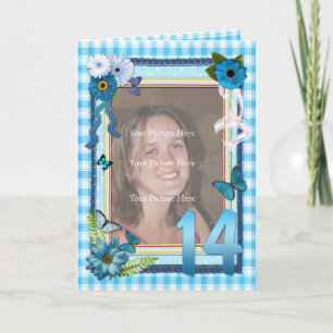 Cartão 14th photo card for a birthday