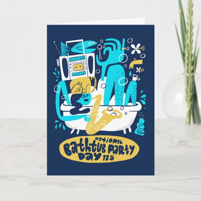 Cartão 15 de dezembro do National Bathtub Party (Frente)