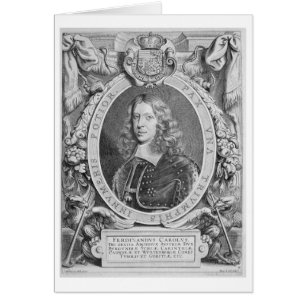 Cartão 1608-57) Archduke de Ferdinand III (de Áustria,