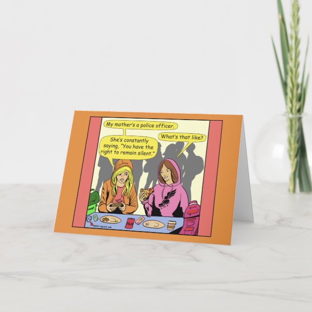 Cartão 1614 Minha Mãe É Uma Caricatura Policial (Frente)