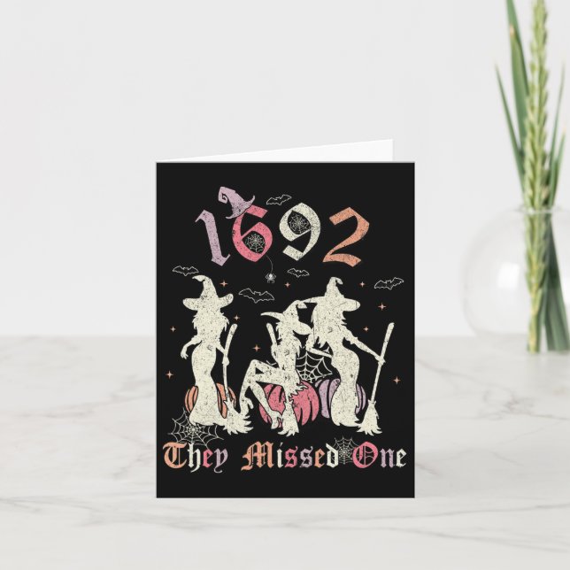 Cartão 1692 Perderam Um Salem Que Perdeste Um Hallowee (Frente)